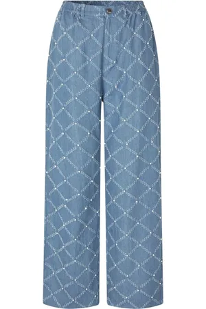 Crās Jeans, Dame, Blå, XL, Bomuld, Marina Pants