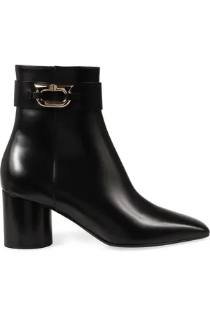 Salvatore Ferragamo Sko, Dame, Sort, 38 EU, Lammeskind Ankelstøvler