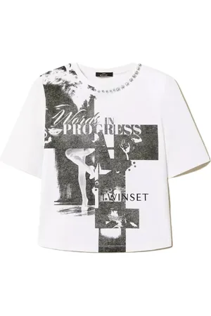 Twin-Set Top, Dame, Hvid, S, Bomuld, Hvid T-shirts og Polos Kollektion