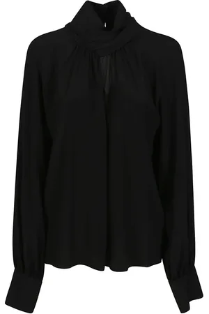 FEDERICA TOSI Bluser & Skjorter, Dame, Sort, S, Uld, Stilfuld Bluse til Kvinder