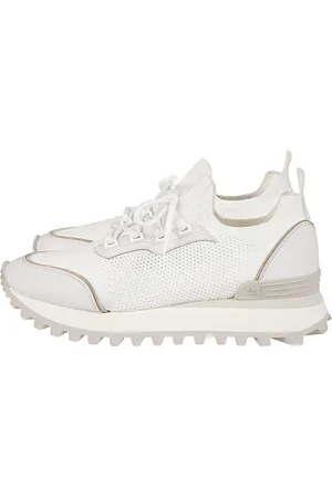 ELEVENTY Sko, Herre, Hvid, 45 EU, Uld, Strikkede og ruskindssneakers