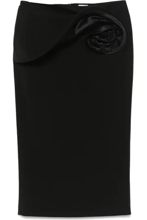 MAGDA BUTRYM Nederdel, Dame, Sort, XS, Draperet nederdel med slids bagpå