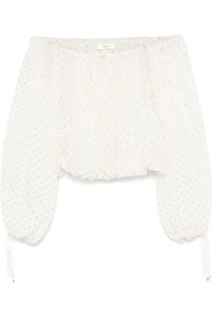 Chloé Bluser & Skjorter, Dame, , XS, Uld, gylden prikket bluse