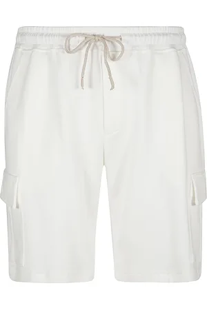 ELEVENTY Shorts, Herre, Hvid, L, Bomuld, Cargo Bermuda i Giza-bomuld