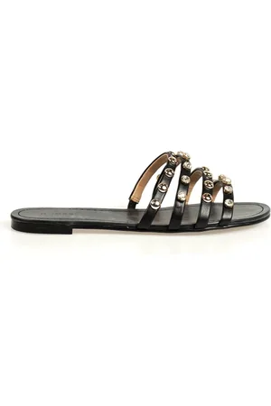Guess Sko, Dame, Sort, 36 EU, Læder, Embellished Sliders