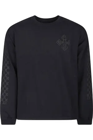 Rhude Top, Herre, Sort, M, Logo Langærmet T-shirt