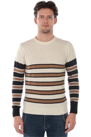 D.A. Daniele Alessandrini Strik, Herre, Flerfarvet, M, Uld, WGE Walgett Sweater Pullover