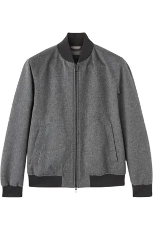 Loro Piana Jakke, Herre, Grå, 2XL, Cashmere, Cashmere Grå Bomberjakke