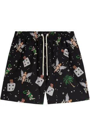 Palm Angels Badetøj, Herre, Sort, M, Pin Up Swimshorts