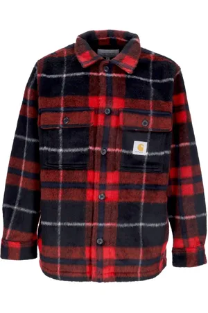 Carhartt Skjorte, Herre, Flerfarvet, XL, Uld, Check Fleece Skjorte med Lommer