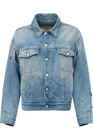 Maison Margiela Jakke, Dame, Blå, L, Uld, Stilfuld Kaban Jakke