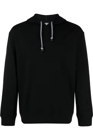 Brunello Cucinelli Sweathshirts & Hoodies, Herre, Sort, S, Bomuld, Sort Sweater i Rejsestil
