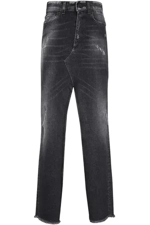 Dondup Jeans, Dame, Sort, W27, Denim, Distressed Denim Lang Nederdel