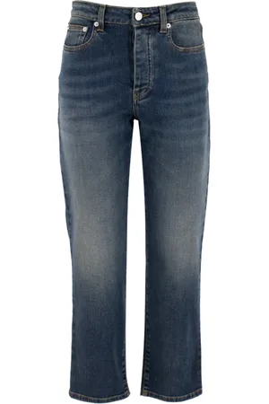 Fabiana Filippi Jeans, Dame, Blå, L, Bomuld, Vintage Komfortable Five Pocket Jeans