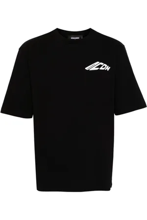 Dsquared2 Top, Herre, Sort, M, Bomuld, Sort Logo Bomulds T-shirt Polos