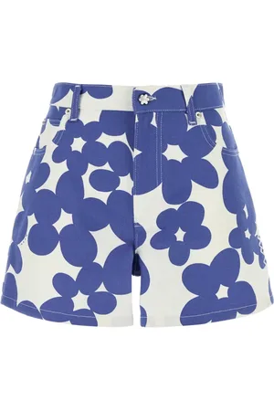 Marni Shorts, Dame, Flerfarvet, XS, Uld, Stilfulde denimshorts med print