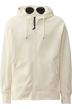 C.P. Company Sweathshirts & Hoodies, Herre, Hvid, L, Bomuld, Hooded Goggle Jacket
