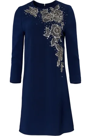 Carolina Herrera Kjole, Dame, Blå, L, Shift Aftenkjole