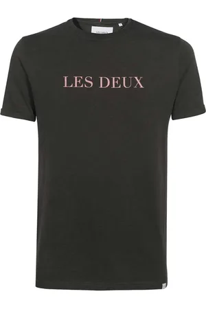Les Deux Top, Herre, Sort, S, Bomuld, Ribbet bomulds T-shirt