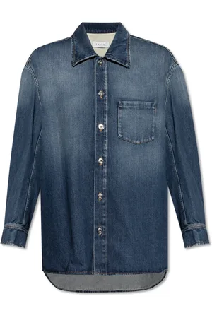 Lanvin Skjorte, Herre, Blå, L, Denim, Denimskjorte