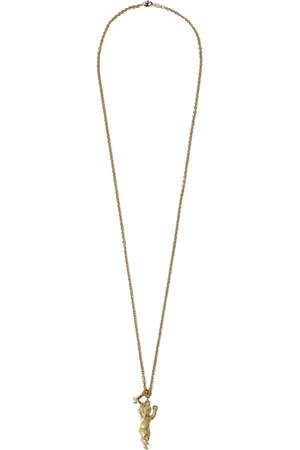 Vivienne Westwood Tilbehør, Herre, Gul, ONE SIZE, Uld, Guld Satyr Vedhæng Halskæde Orb Motiv