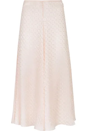 Fendi Nederdel, Dame, Lyserød, XS, Silk Jacquard Nederdel