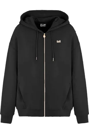EA7 Sweathshirts & Hoodies, Dame, Sort, XL, Bomuld, Sort Sweater Core Lady Hoodie