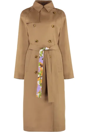 La DoubleJ Frakke, Dame, Brun, XS, Bomuld, Dobbelt-Breasted Milano Trench Coat