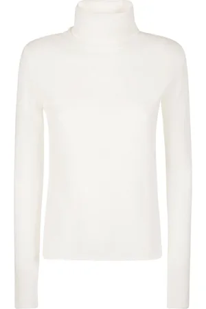 ELEVENTY Strik, Dame, Hvid, S, Cashmere, Cashmere Turtleneck Sweater