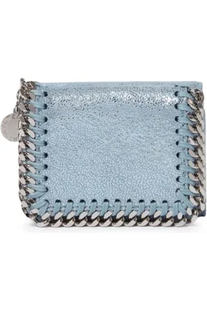 Stella McCartney Tilbehør, Dame, Blå, ONE SIZE, Læder, Falabella Wallet