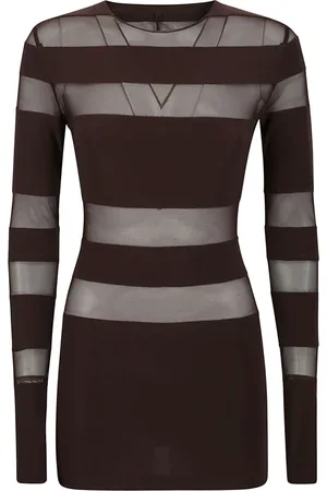 Norma Kamali Top, Dame, Brun, M, Polyester, Chic Top med Polyester og Spandex