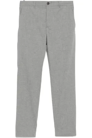 Incotex Bukser, Herre, Grå, 2XL, Slim Fit Grå Bukser Elastisk Talje