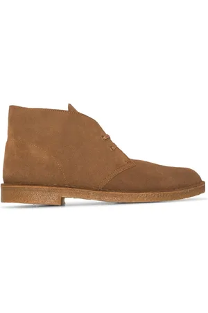 Clarks Sko, Herre, Brun, 40 1/2 EU, Suede, Brune Suede Snørestøvletter