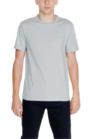 Calvin Klein Top, Herre, Grå, L, Bomuld, Bomulds Polo T-shirt