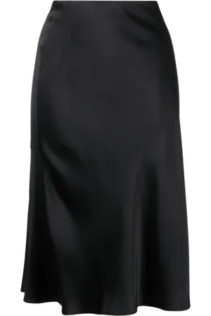 Stella McCartney Nederdel, Dame, Sort, M, Satin, Satin Midi Nederdel