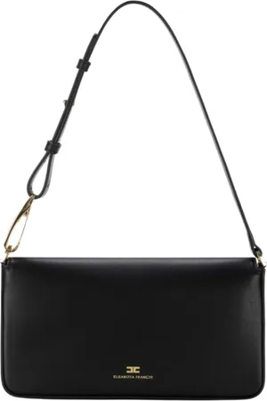Elisabetta Franchi Taske, Dame, Sort, ONE SIZE, Uld, Læder Skuldertaske