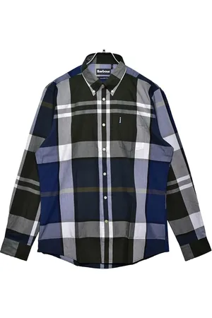 Barbour Skjorte, Herre, Flerfarvet, L, Bomuld, Tartan Skræddersyet Skjorte Salvie Stil Msh4895
