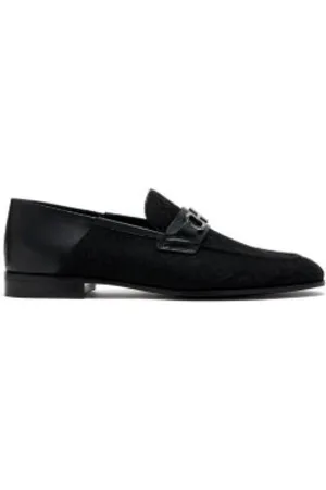 Salvatore Ferragamo Sko, Herre, Sort, 41 EU, Læder, Læder Loafers