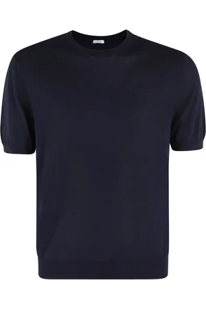 Malo Strik, Herre, Blå, 3XL, Bomuld, Blå Bomuld T-shirt Kortærmet Rund Hals