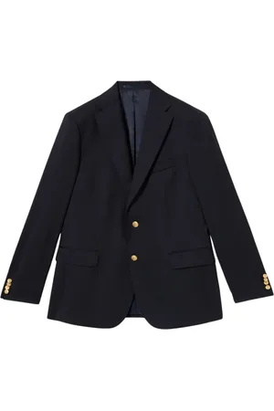 Brooks Brothers Jakke, Herre, Blå, 4XL, Uld, Goldknapper Virgin Wool Blazer