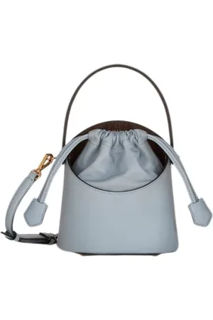 Etro Taske, Dame, Blå, ONE SIZE, Læder, Small Saturno læder bucket bag