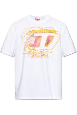 Diesel Top, Herre, Hvid, XL, Bomuld, T-Adjust-R11 T-Shirt