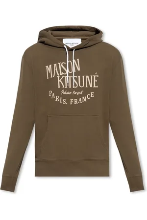 Maison Kitsuné Sweathshirts & Hoodies, Herre, Grøn, 2XL, Bomuld, Hoodie med logo