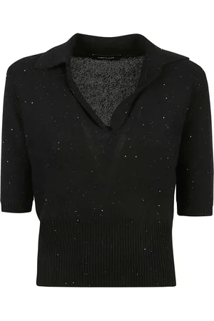 Fabiana Filippi Bluser & Skjorter, Dame, Sort, XS, Bomuld, Strikbluse