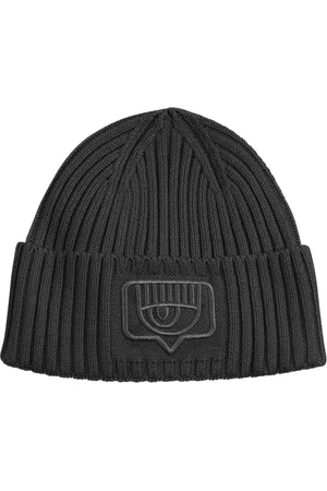 Chiara Ferragni Tilbehør, Dame, Sort, ONE SIZE, Uld, Beanie
