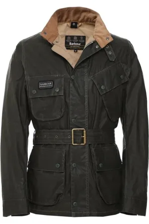 Barbour Jakke, Herre, Grøn, 2XL, Bomuld, Letvægts Slim Voksjakke Grøn