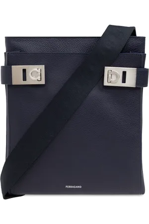 Salvatore Ferragamo Taske, Herre, Blå, ONE SIZE, Uld, Twins Skuldertaske
