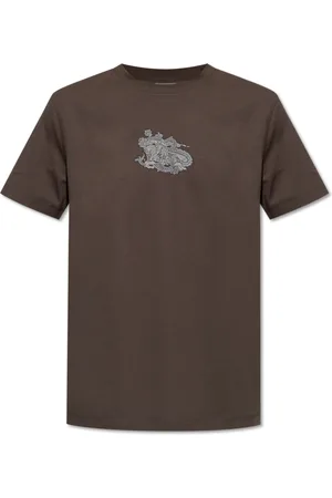 Burberry Top, Herre, Brun, XS, Bomuld, Logo T-shirt