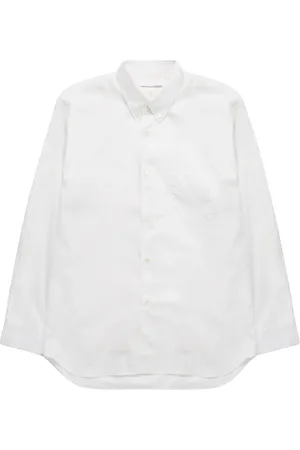 Comme des Garçons Skjorte, Herre, Hvid, XS, Bomuld, Fransk Vævet Skjorte Bred Skåret