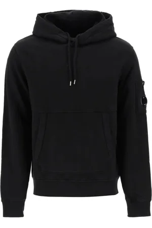 C.P. Company Sweathshirts & Hoodies, Herre, Sort, L, Bomuld, Sort bomuldsfleece hoodie
